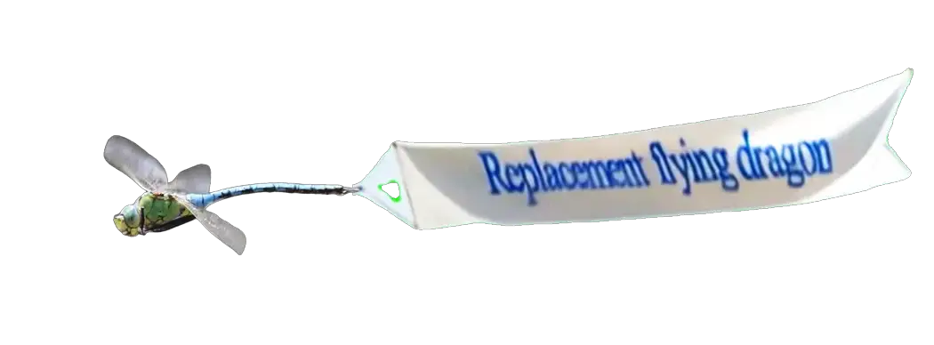 Drag-o-Flynn-mit Banner Replacement flying dragon