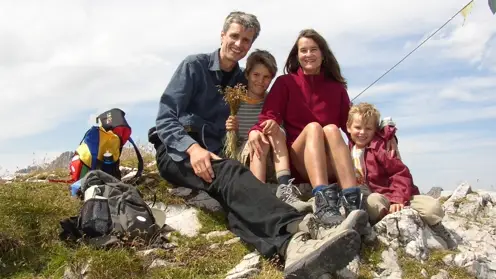 Leutasch 2007 Berggipfel zu viert